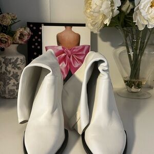 Jeffrey Campbell White Ankle Boots